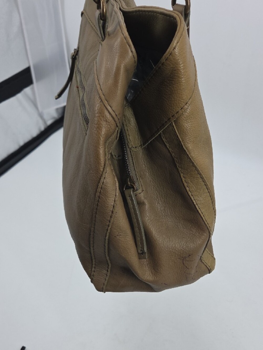 Olive Leather Shoulder Bag American Leather Co. - Picture 8 of 16